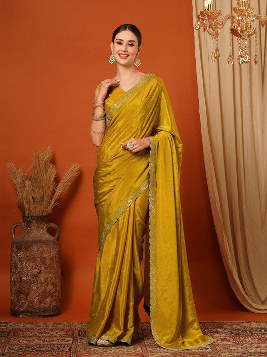 Embellished Tissue Mysore Silk Saree