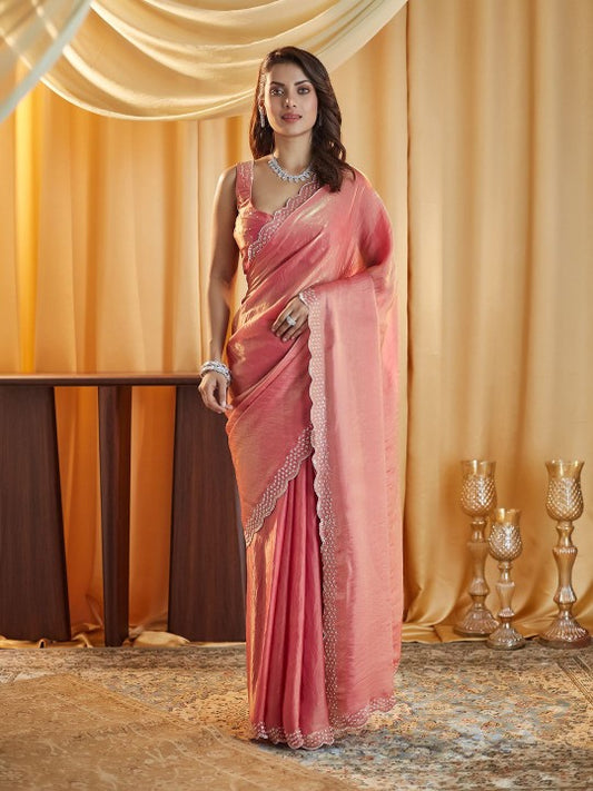 Beads and Stones Pure Silk Saree